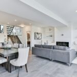 black and white wooden table and chairs