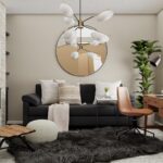 white flower shaped hanging decor